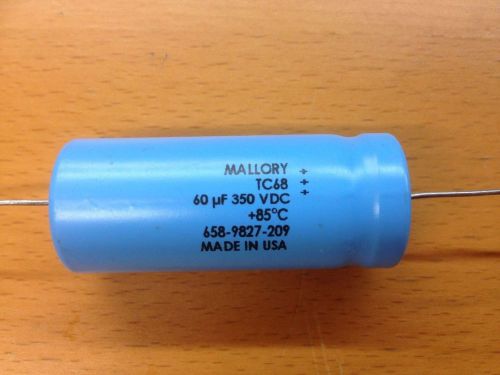 Mallory TC68 Electroltyic Capacitor 60uF 350VDC *NOS*