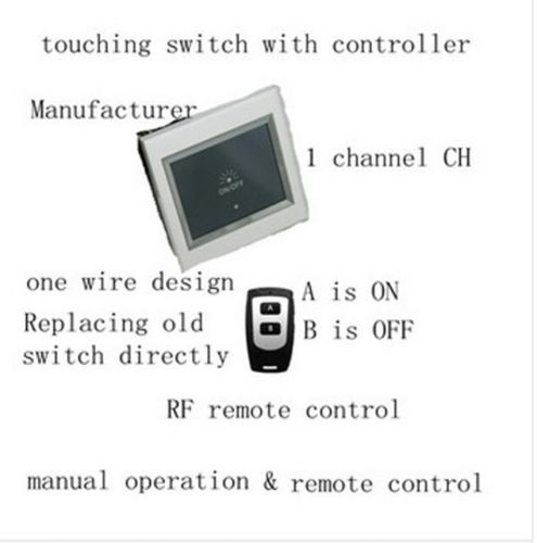 Rf wireless remote control touching switch with 1 remote control 315mzh 200m for sale