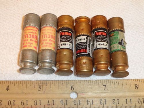 Lot of 4 frn-r-30 tr30r rk5 fuses shawmut trionic gould cooper bussman fusetron for sale