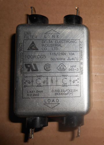 Delta electronics 10drcg5 emi filter 115/250v 10amp 50/60hz for sale