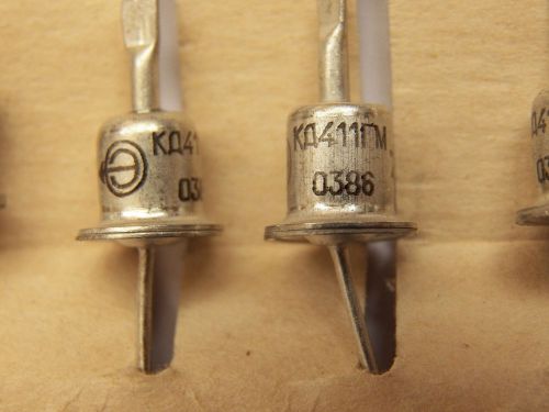Kd411gm ex-ussr si rectifier diode urev=500v if=2a nos 4 pcs+ for sale