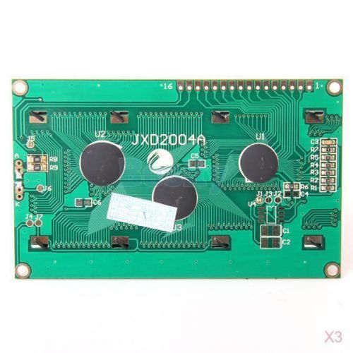 3x 2004 20x4 lcd controller display module blue blacklight white characters for sale