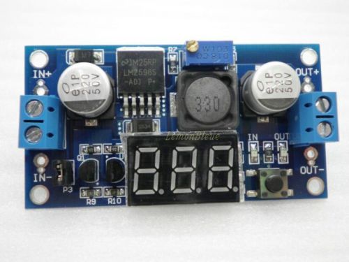 Voltage step-down module dc 4.0-40 to 1.3-37v adjustable + led voltmeter * new for sale