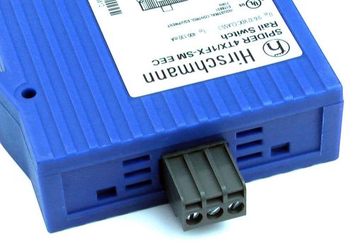 Hirschmann power terminal block, 3-pin, black, used for industrial ethernet for sale