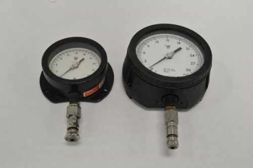 Lot 2 weksler assorted pressure gauge 0-30psig 1/4in npt b208475 for sale