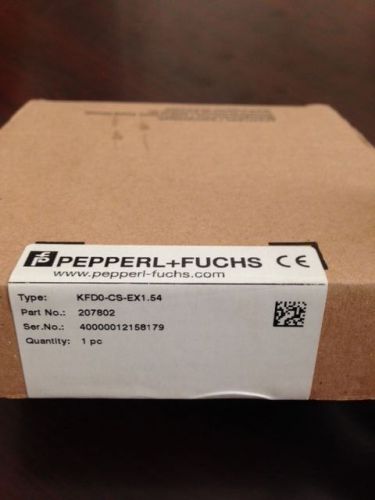 Pepperl + Fuchs KFD0-CS-EX1.54 Intrinsically Safe Barrier P/N 207802