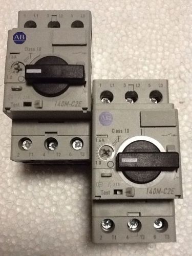 Allen Bradley 140M-C2E-B16 Ser C Circuit Breaker 1.6 AMP Lot Of 2 Controls