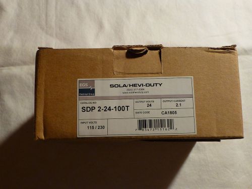Sola Hevi-Duty  Power Supply, 24VDC Out, 115/230VAC in, DIN rail mount