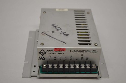 James electronics model 7071 power supply 110v-ac 12v-dc d333932 for sale
