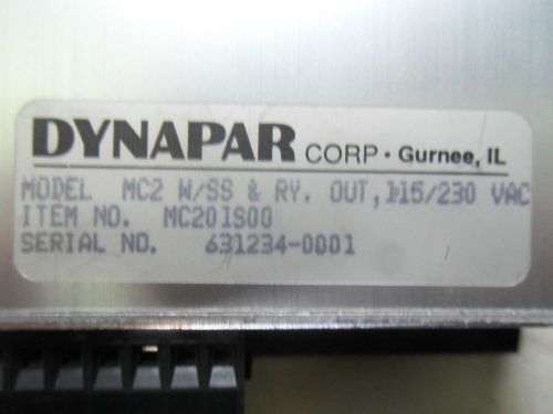 (R2-1) 1 USED DYNAPAR MC2WSS TIMER