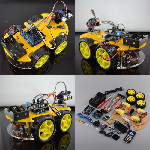 New high quality bluetooth multi-function smart car kit for arduino robot diy for sale