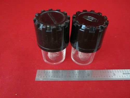Lot 2 ea empty microscope objective containers olympus japan bin#4 for sale