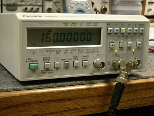 Fluke pm6666 frequency counter - tested good (loaded with options) for sale