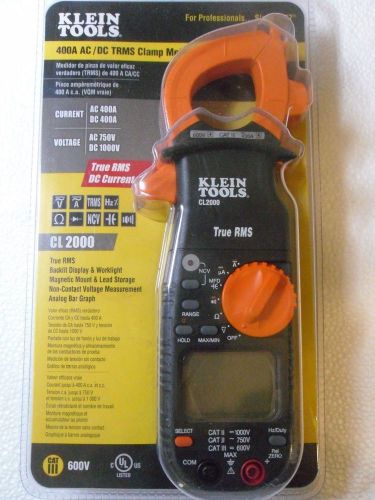 Klein tools klein cl2000 400a ac/dc true rms clamp meter for sale