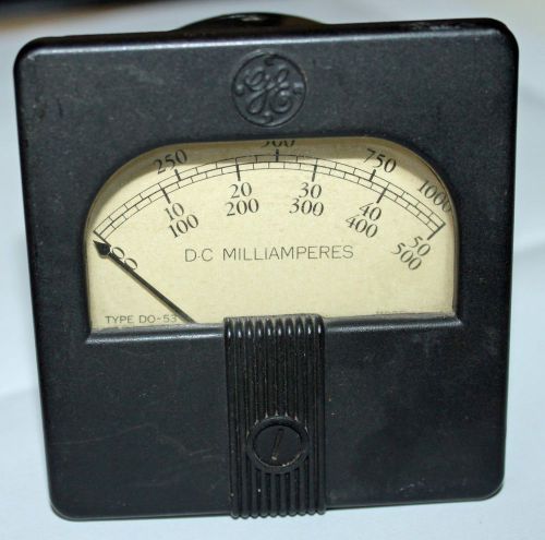 General Electric 4120396-A D-C Milliamperes Bakelite Meter Vintage Type DO-53