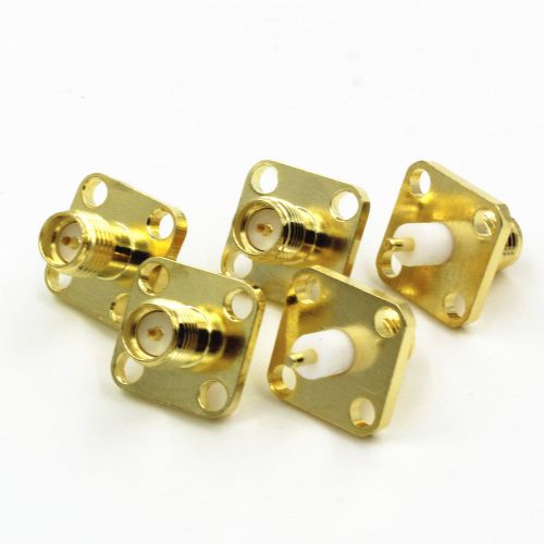 10pcs RP-SMA jack male pin panel with 4 hole solder RF connector