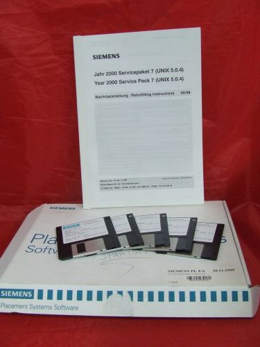 SIEMENS SOFTWARE on 3.5&#034; SW Y2K Service Pack 7 00350259-01 pl ea mch paket