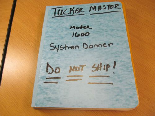 SYSTRON DONNER 1600 Synthesizer Instruction Manual w/ Schematics 44441
