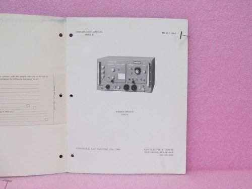 Kay electric manual 1500-c marka-sweep oscillator &amp; marker gen. opr/svc/schem. for sale