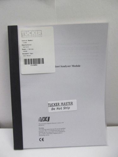 TEKTRONIX Model VX4240: Waveform Digitizer/Analyzer Module User Manual (copy)
