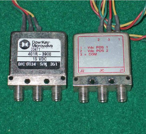 1pcs Dowkey Microwave Coax Relay Dow Key 401R-3908 15VDC SPDT DC-18Ghz SMA V03-D