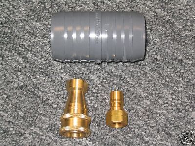 1/4&#034; Brass Quick Disconnects &amp; Vacuum Hose Connector