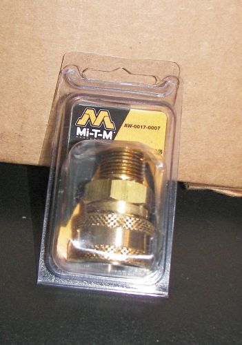 Mi-t-m pressure washer brass qc quick disconnect socket 3/8&#034; male aw-0017-0007 for sale