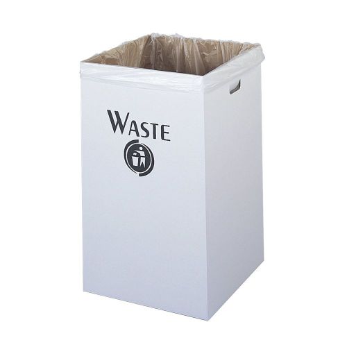 Safco Products Corrugated Waste Receptacle, 40 Gallon, White, 9745 Brand New!