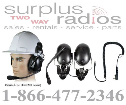 Construction Hard Hat Headset Kenwood TK3230 TK3312 TK2312 NX320 NX220 TK3402