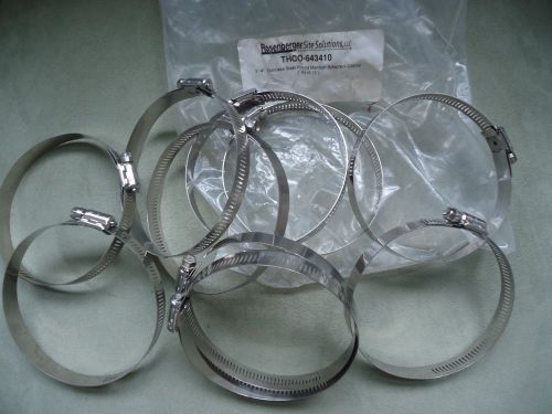Round member adapter kit 3&#034;-4&#034; stainless steel clamp set of 10 rosenberger site for sale