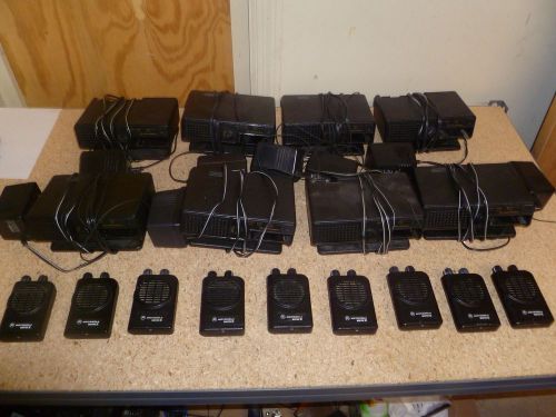 NINE Motorola Minitor IV 33-36.9 MHz Low Band Fire EMS Pagers /Amplified Charger