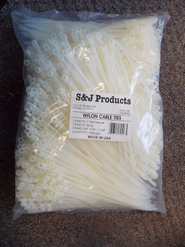 S&amp;j productions nylon cable ties 7&#034; 50 lb (1000 pcs) 160069 marine boat for sale