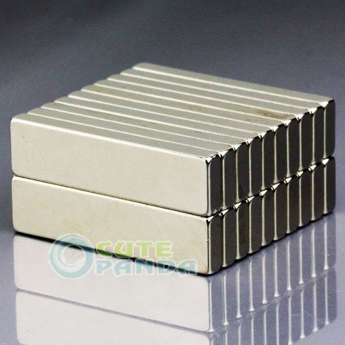 20pcs Strong Block Cuboid Magnets Rare Earth Neodymium  40mm x 10mm x 4mm N50