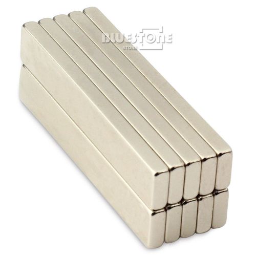 10pcs Bar Super Strong Block Slice Magnets 60 x 10 x 4mm Rare Earth Neodymiu N50