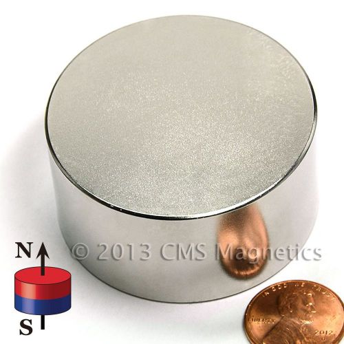 N45 2.5x1&#034; super strong ndfeb neo neodymium disk magnet 4 count for sale