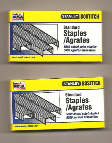 15 boxes of stanley  bostitch standard staples (5000/box) sbs 19 1/4-cp for sale