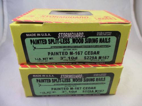 2 - 1 lb MAZE NAILS Split-less Wood Siding Nails 3 inch 10D Painted M167 Cedar