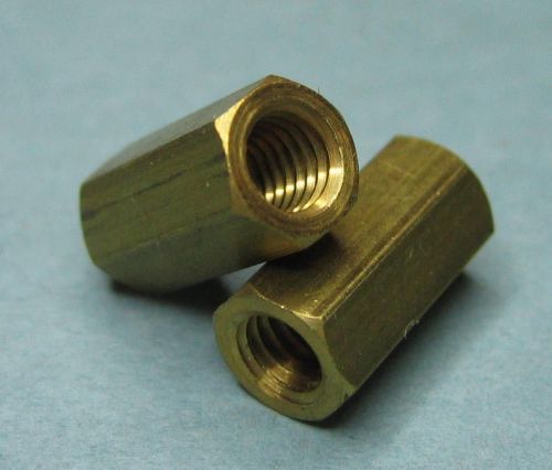 20 - pieces brass nut spacer standoff 1/2&#034;-long 1/4&#034;-hex 10-32 threads for sale