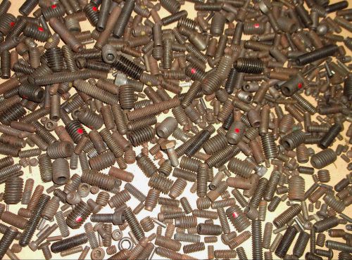 Set screws and rool pins approx 3 to 500 sizes 6/32 to 1/2&#034; + some roll pins