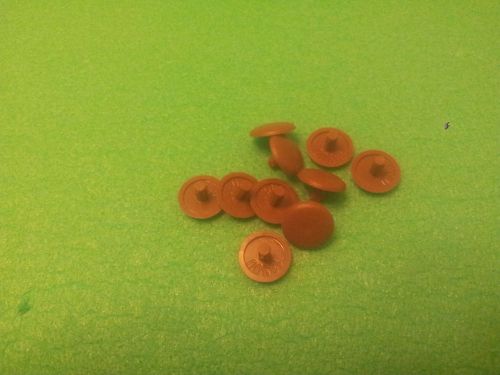 lot of 10 plastic screw&#039;s cups, brown