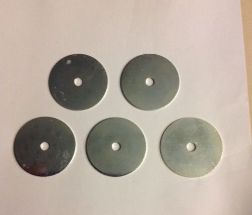 1/4&#034; x 2&#034; zinc finish fender washer - large od - 5 pieces for sale