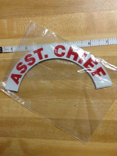 Fire helmet crescents red   set of two stickers for sale