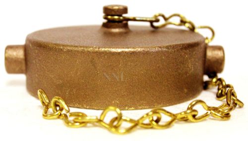 2-1/2&#034; brass cap and chain nst - for fire hose or hydrants for sale
