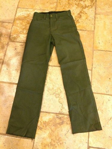 Fss wildland fire fighting aramid green pants sz 30 1/2 x 34 for sale
