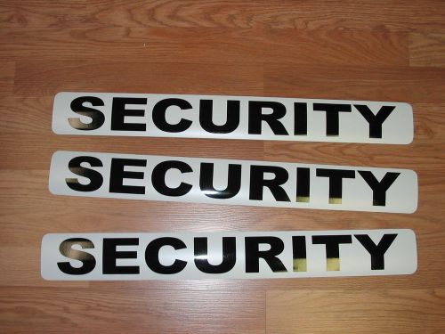 3 security magnetic signs 3&#034;x24&#034; police constable sheriff pair+1 4 car truck suv for sale