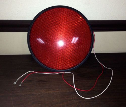 Dialight Red LED 12” Traffic Stop Light Road Signal 120V 10W Ball 10.1V w/Gasket