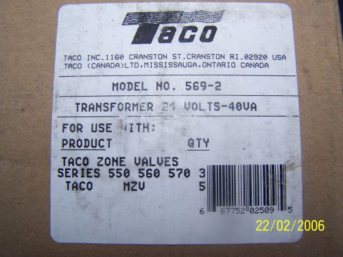 Taco 569-2 Transformer for Zone Valves