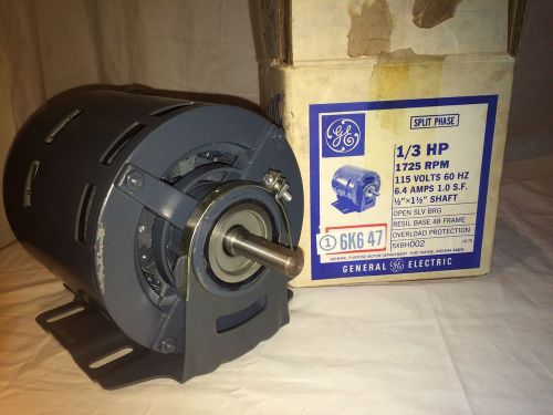 New GE 5XBH002 1/3HP 115v 1725RPM 6.4A frame 48 Stock# 4310 service factor 1.00