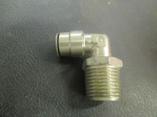 (5) camozzi chrome plated brass push to connect 3/8&#034; x 1/2&#034; swivel elbow for sale