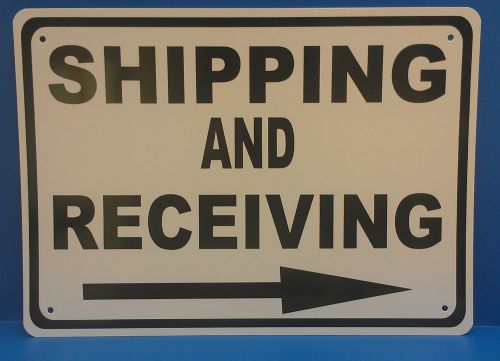 SHIPPING &amp; RECEIVING WAREHOUSE SIGN 10&#034;W X 7&#034;H POLYSTYRENE ARROW RIGHT SA62